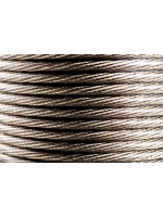 Трос стальной REXANT в ПВХ оплетке d=6 мм, прозрачный (бухта 150м) 09-5260