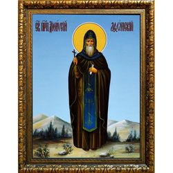 Дионисий Афонский, преподобный ктитор. Икона на холсте.