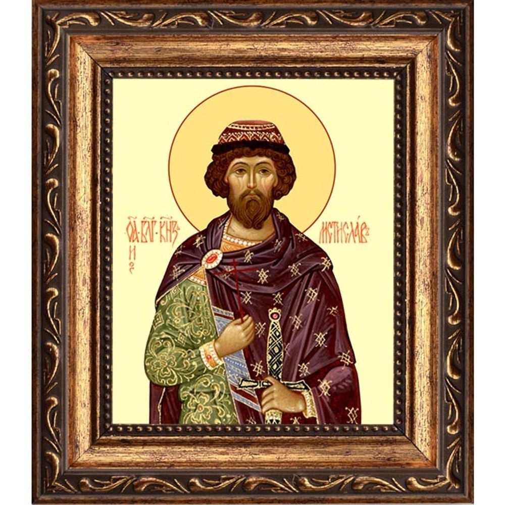 Мстислав (Феодор) Благоверный Князь. Икона на холсте.