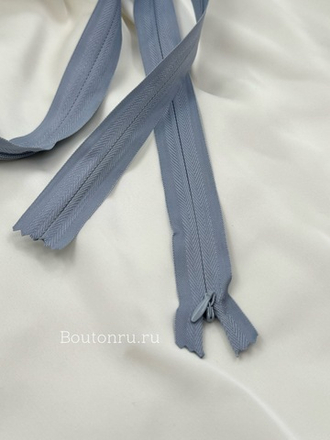 Молния потайная неразъемная серая