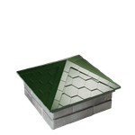 Колпак полимеркомпозитный Everest 390*390 (1,5 кирпича) зеленый