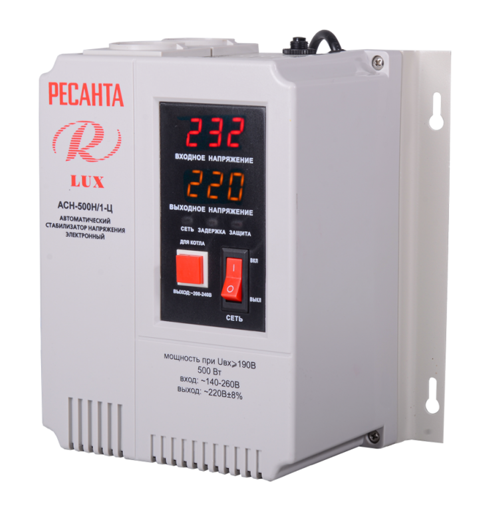 Стабилизатор напряжения Ресанта АСН-500Н/1-Ц LUX