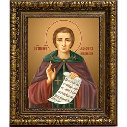 Феодор Иорданский преподобный. Икона на холсте.