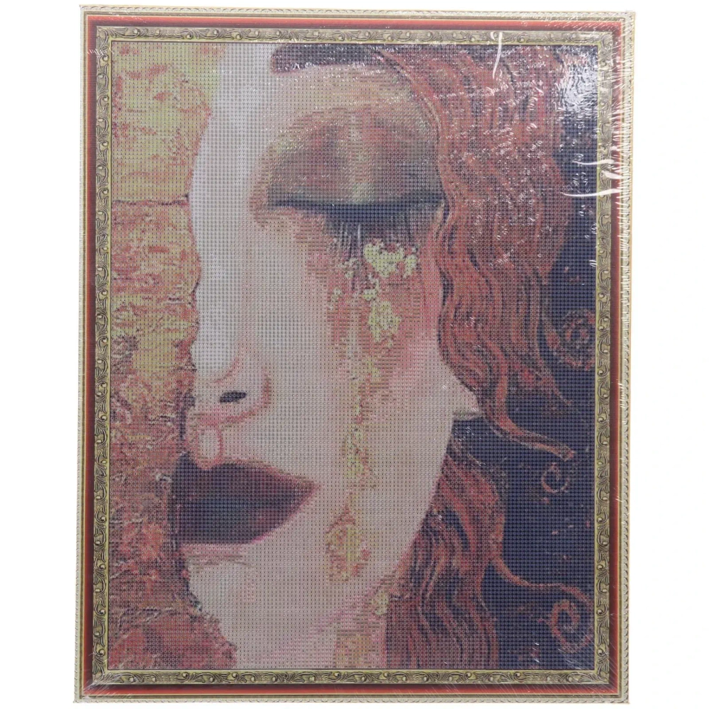 Алмазная мозаика на подрамнике с полным заполнением «МИР ЯРКИХ КРАСОК», девушка, 40*50см