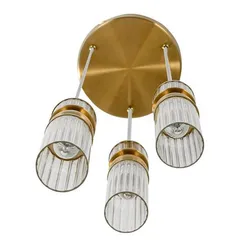 8276/3A MODERNI LN26 161 латунь/прозрачный, металл/стекло Подвес Е14 3*40W 220V DENVER