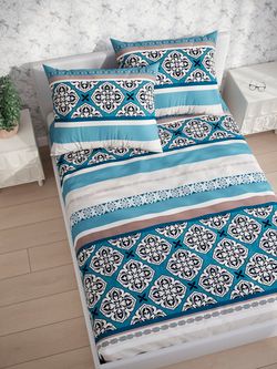 Простынь полисатин Simple House "Motivo" 200x215 см