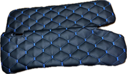 Чехлы на козырьки ЛАДА Ларгус, РЕНО Логан, Дастер, Сандеро (синяя нить Рубин)