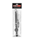 Кляп с зажимами на соски черный