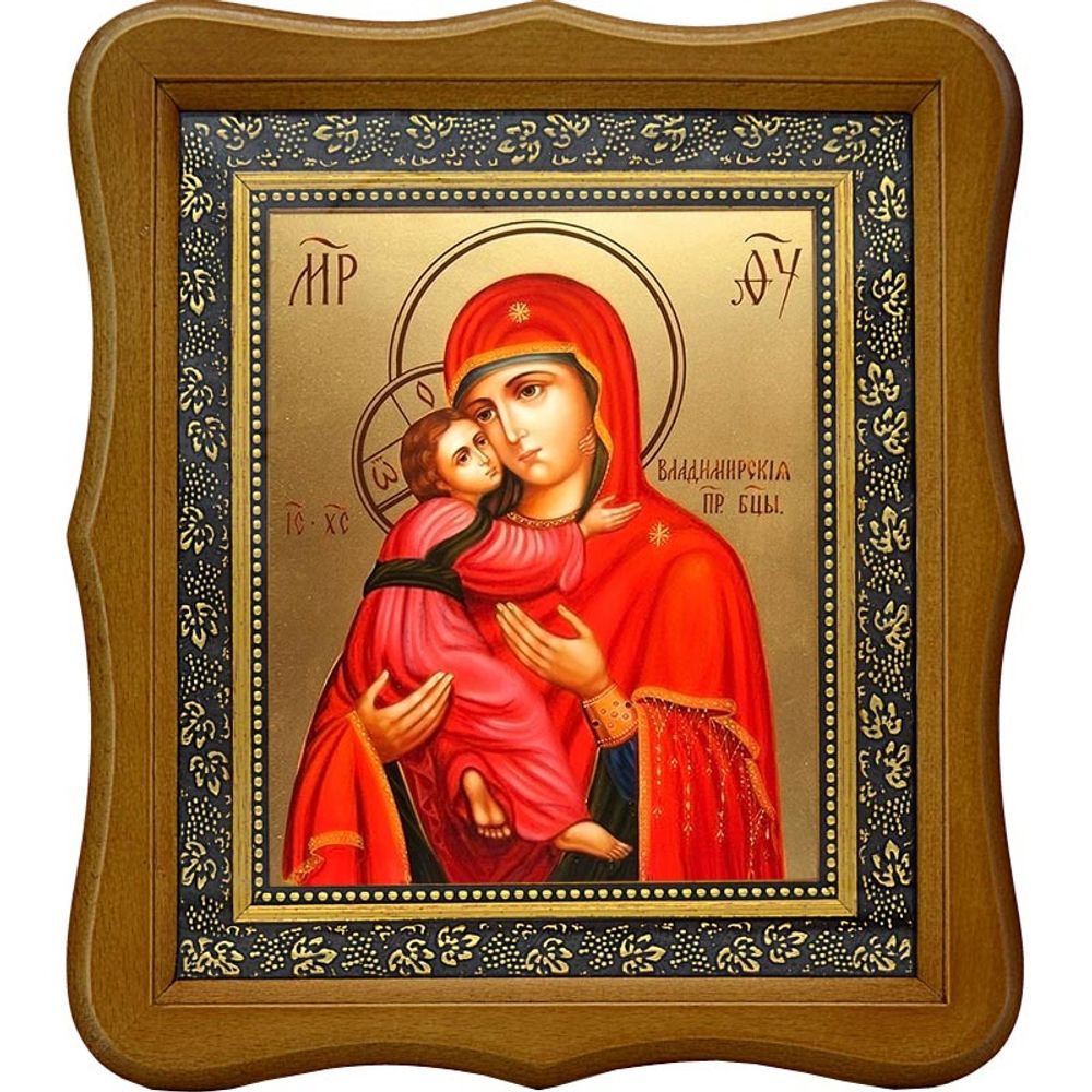 Владимирская икона Божьей Матери на холсте.