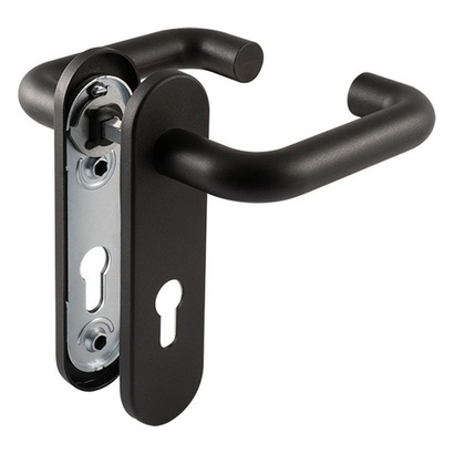 Ручка на планке для противопожарных дверей ПП-02-72 мм черный