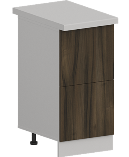 Кухня Модуль ШН2Я 400 Белый / Орех Миланский