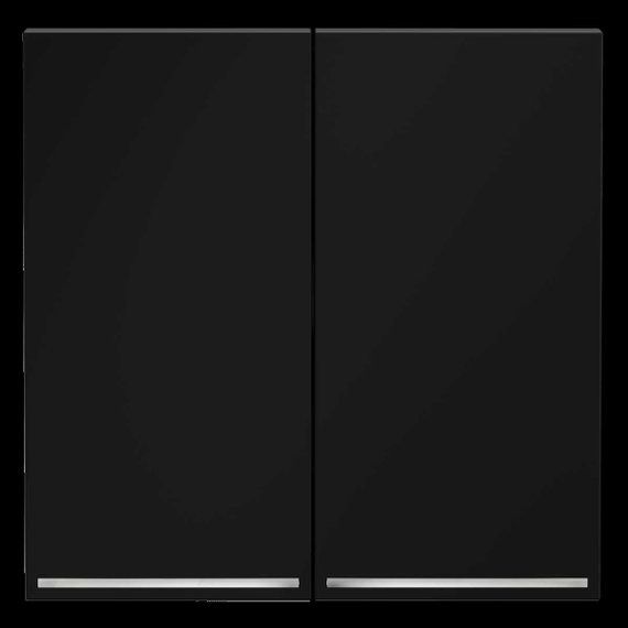 Клавиши для выключателя/переключателя двухклавишного с подсветкой S70 (графит) Voltum VLS000407