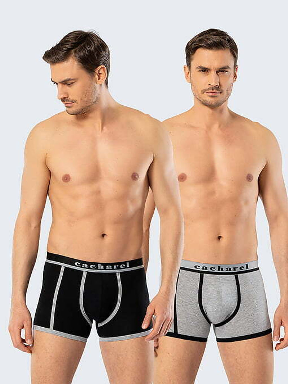 Трусы мужские боксеры. Набор из 2-х штук серый - черный