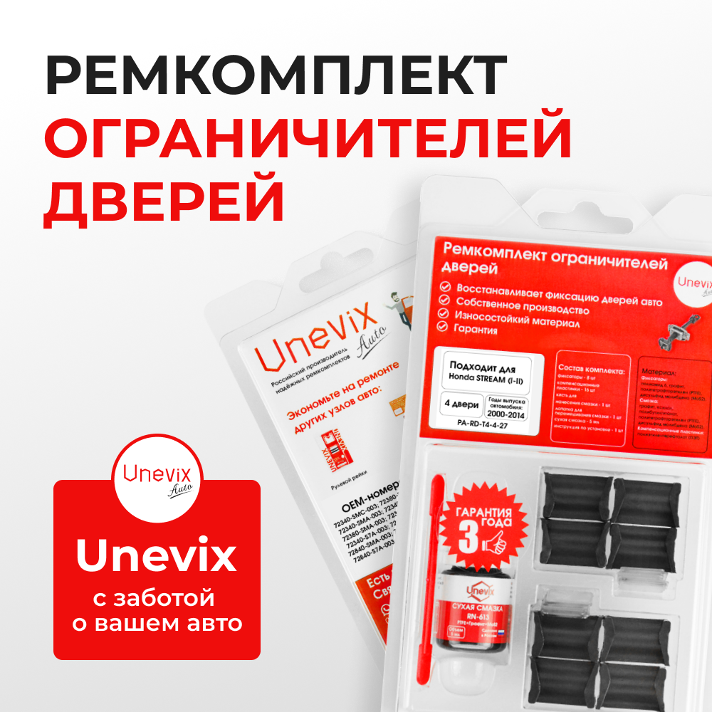 Ремкомплект ограничителей дверей Honda STREAM RN (4 двери, тип 4) 2000-2014