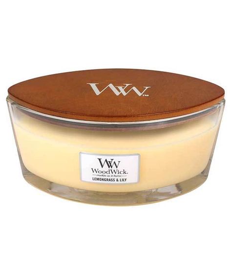 Лемонграсс и лилия, ароматическая свеча эллипс, WoodWick