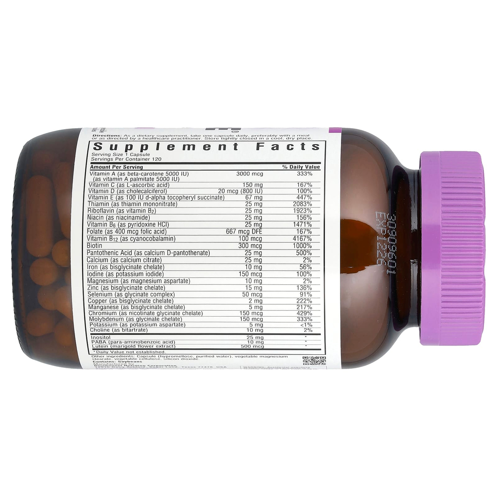 Bluebonnet Nutrition, MultiONE®, для приема одной дозы на день, 120 растительных капсул