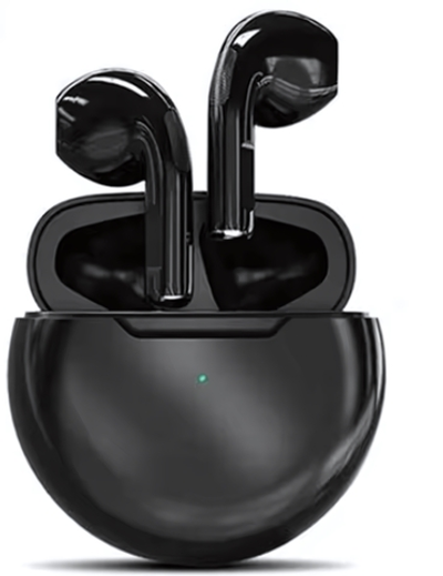 Bluetooth - гарнитура Pro 6, TWS вкладыши, BT5.0, 30/200mAh Black