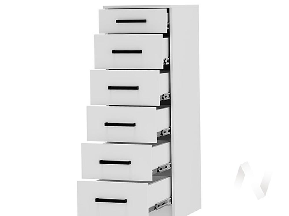 Комод КМ-04 Спальня Фьюжн (белый/белый)