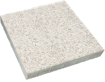 Тротуарная плитка КВАДРАТ 600х600 мм - Гранит Белый