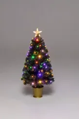 Настольная оптоволоконная елка Праздничная 60 см., пвх, контроллер (Т2206В-60)