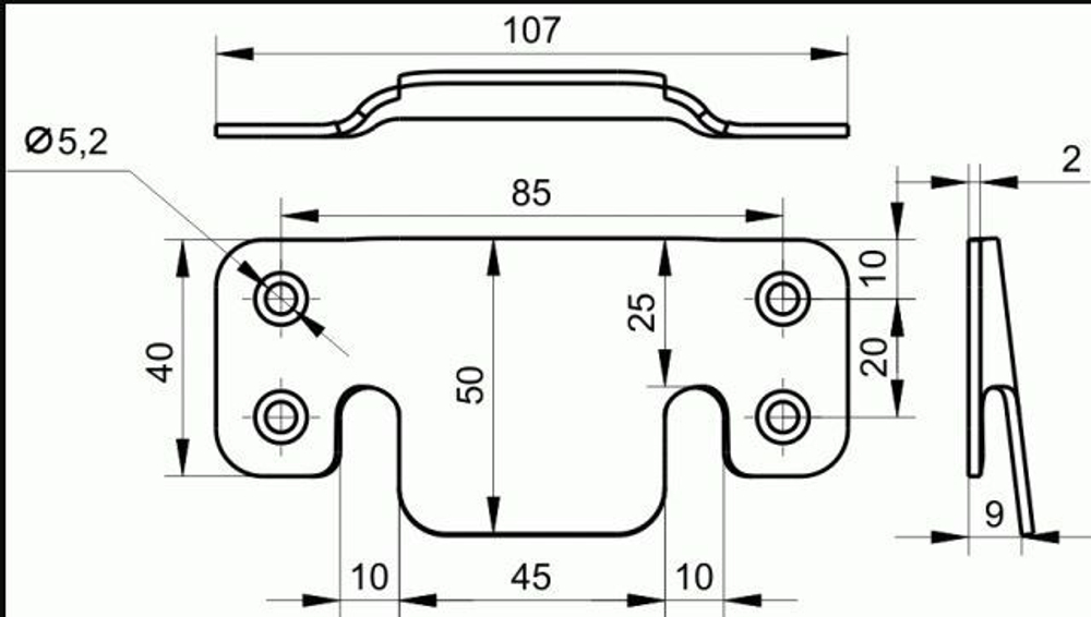 Гребенки для мебели 4 штуки/Высота 50 мм