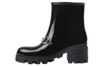 GUCCI Horsebit Women"s Ankle Boots Black