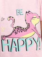 Pelican  Пижама для девочек розовая с котиками