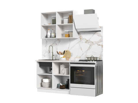 Кухня Мария 1 м дуб крафт золото/белый (столешница дуб вотан)