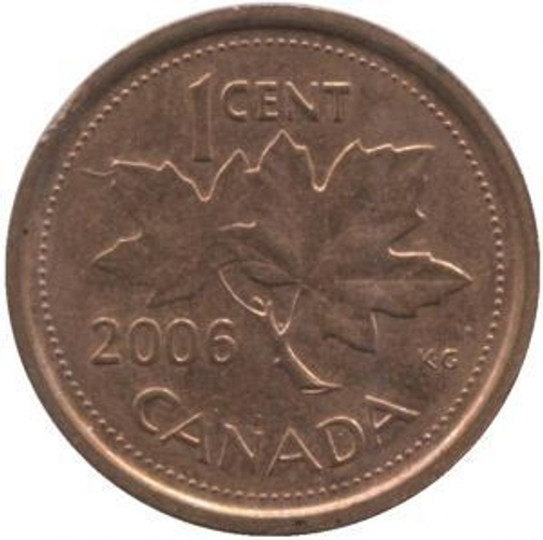 1 цент 2006 года. Канада. UNC