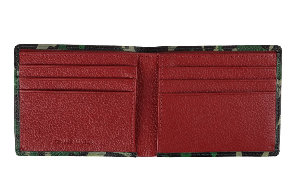 Портмоне ZIPPO из натуральной кожи зелёно-чёрный камуфляж (2006030) 2