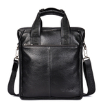 BOSTANTEN Top Grain Cow Leather With Synthetic Leather Portable Briefcase Small Men"s Black/Coffee
