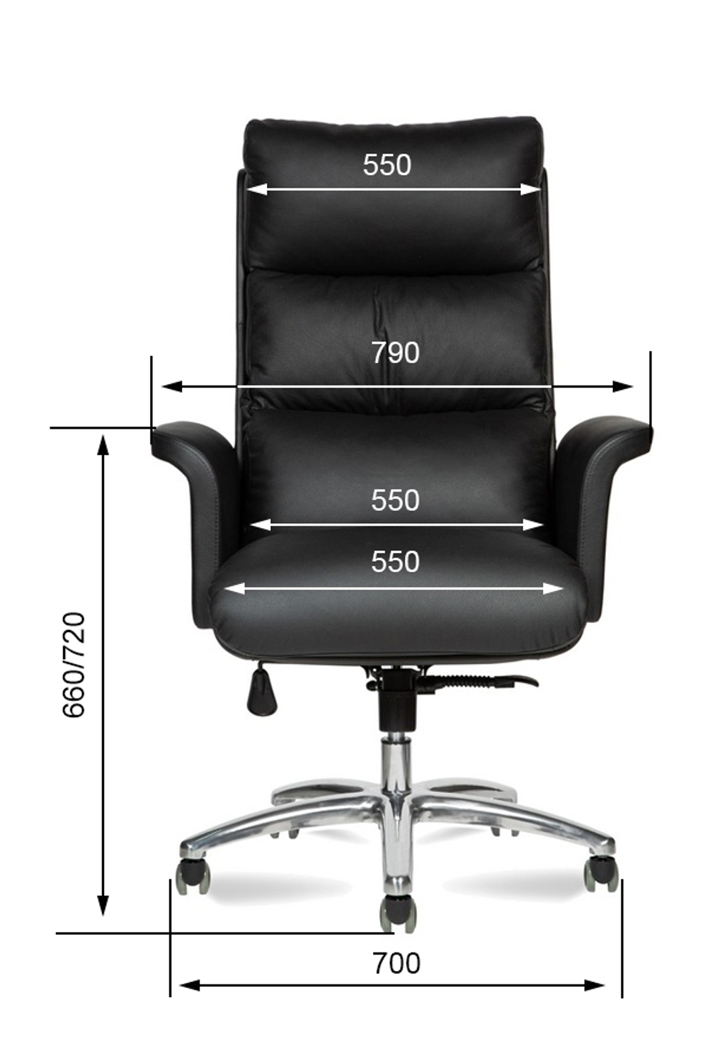 Кресло для руководителя VIP A ХРОМ