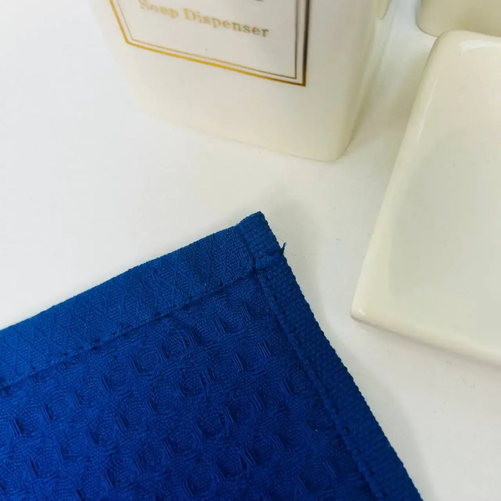 Полотенце вафельное 30*60см «Waffle» плотность 220гр/м, цвет тёмно-синий 10550