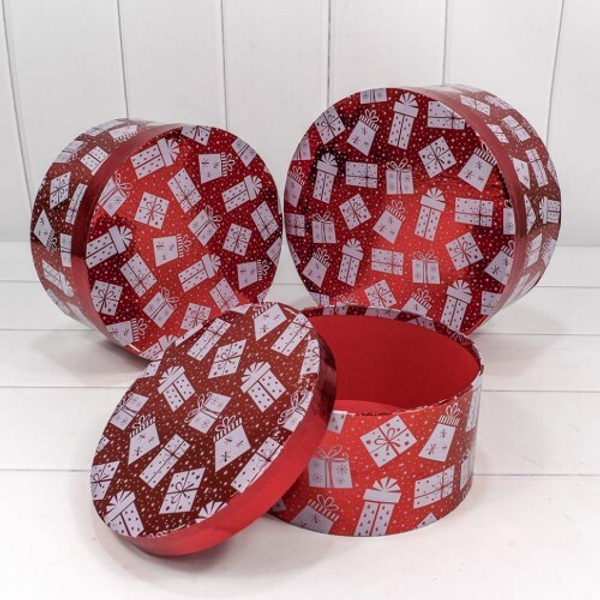 
          Коробка 25.5 х 11.5 см Набор 3 шт "Подарки" (Красный)