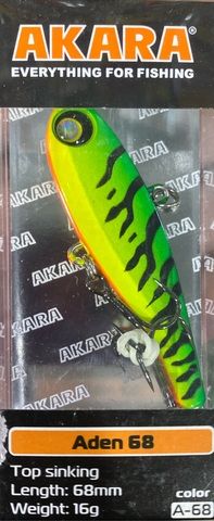 Воблер Akara раттлин Aden 68 мм 16 гр.  A 68