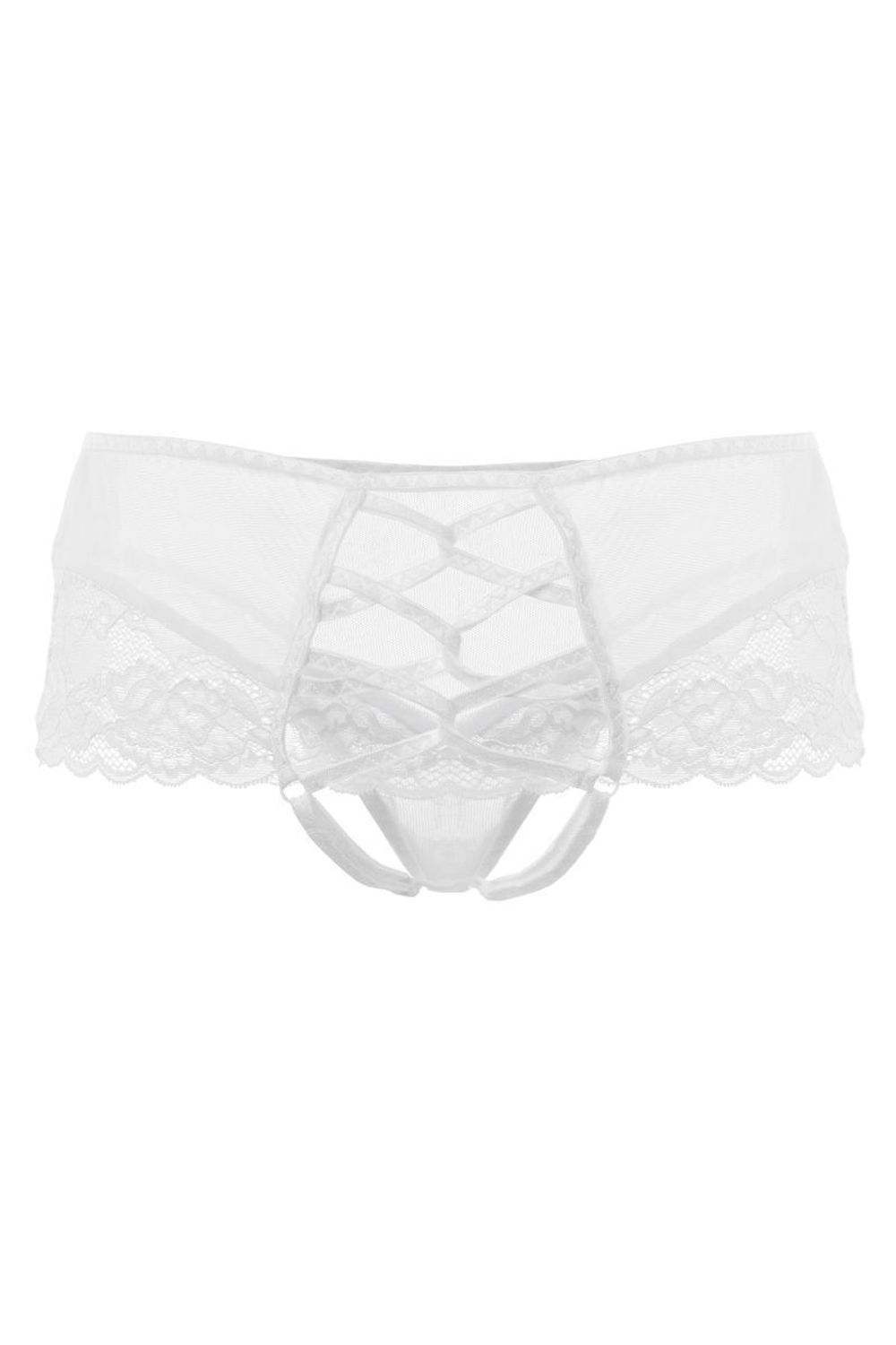 Эротические трусики с имитацией шнуровки Cheryl (Размер: 42-44) (Цвет: черный)