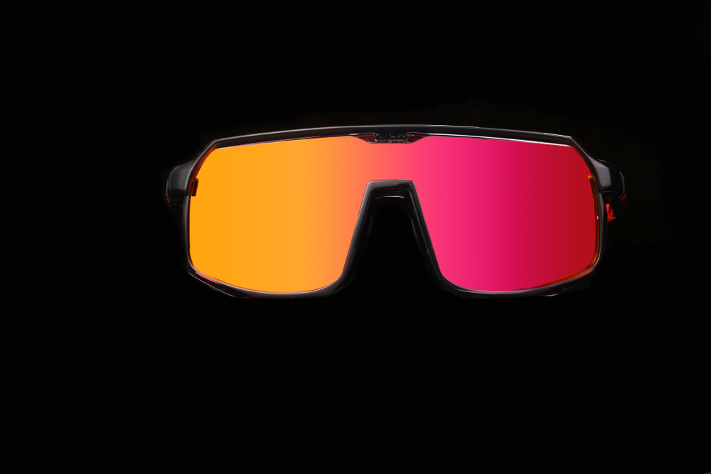 Спортивные очки HILX Inferno Shiny Crystal Dark Grey / Red Lens