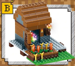 Конструктор Майнкрафт "Деревня" (Дом Стива) LB600 со световым эффектом, 778 деталей/Аналог Лего