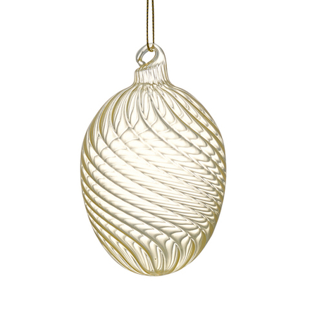 Декоративная подвеска  Egg Swirl pale yellow