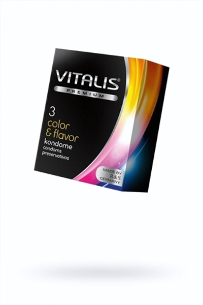 Презервативы ''VITALIS'' PREMIUM color & flavor №3