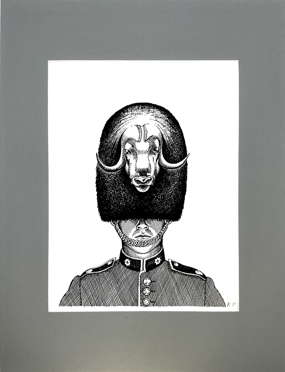 Пешков Р.В. На посту. Бумага, тушь, перо. 2011 г.