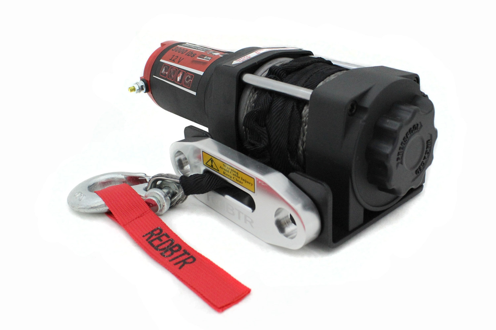 Лебедка для квадроцикла 12В 3000 lbs (1360 кг) (синтетический трос)