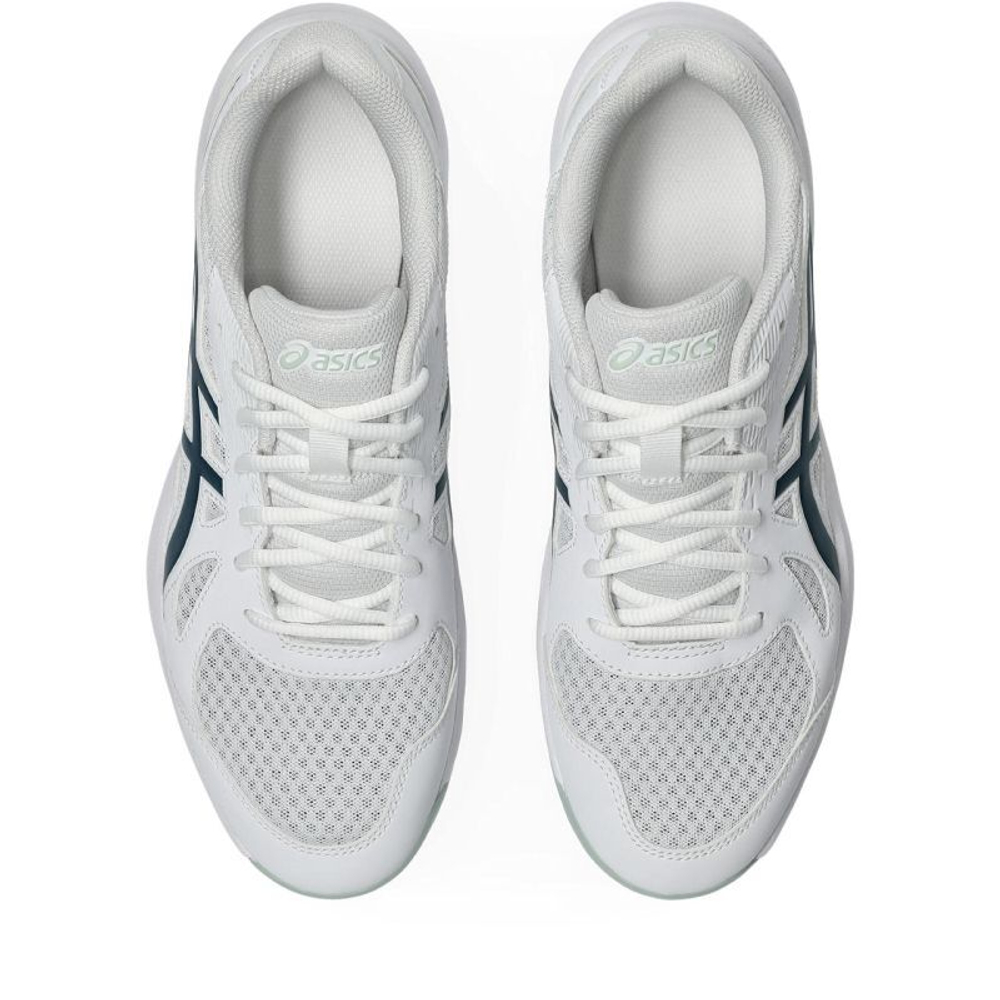 Мужские кроссовки для бадминтона/сквоша Asics Upcourt 6 - white/tranquil teal