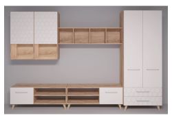 Шкаф Мариус М-01 дуб баррик / белый матовый