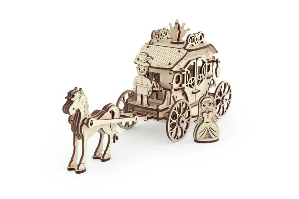 Маленькая карета от Lemmo - Деревянный конструктор, сборная модель, 3D пазл