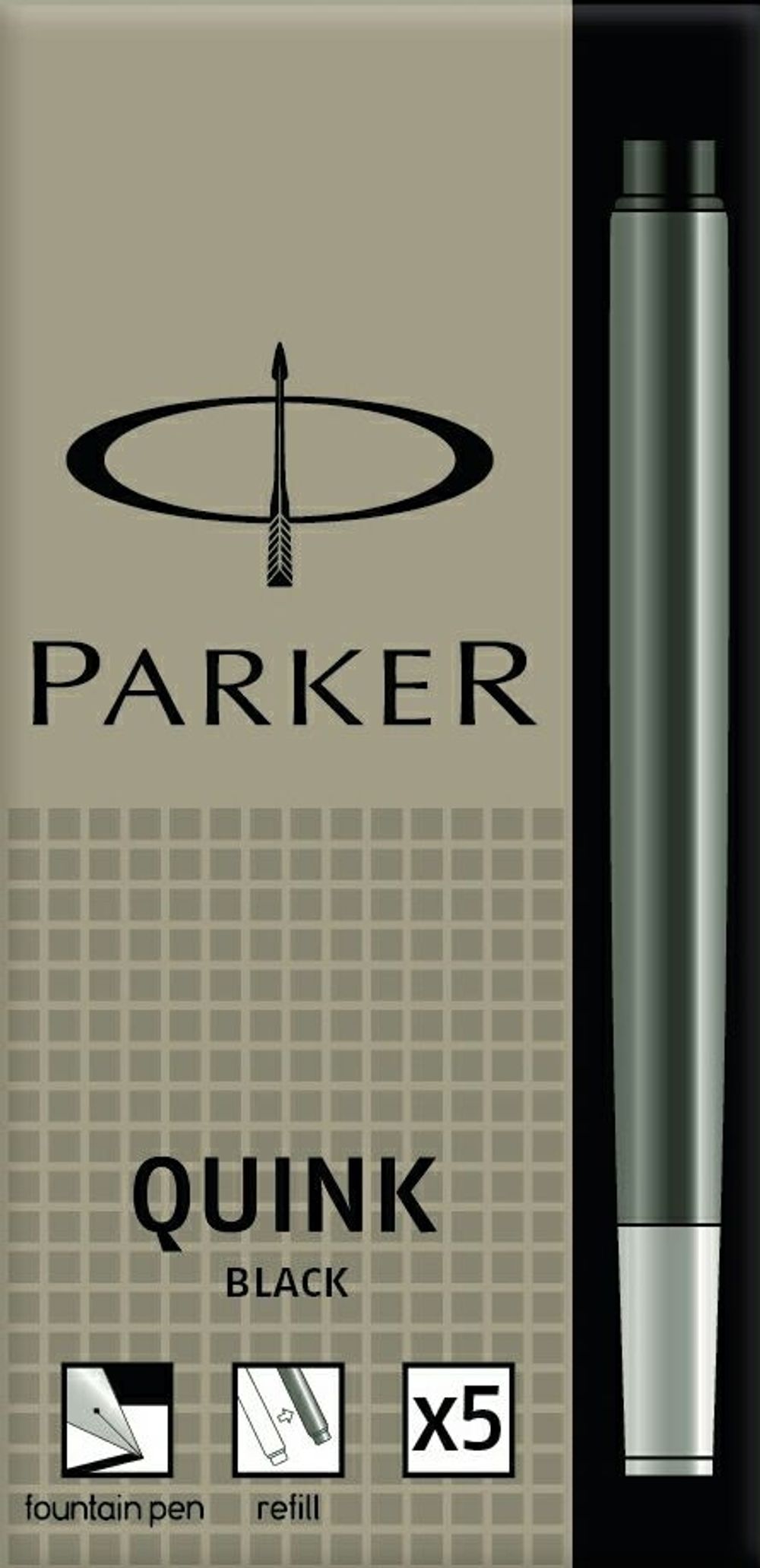 Картридж чернильный Parker Z11 для перьевой ручки с чернилами Black (5шт) (S0116200)