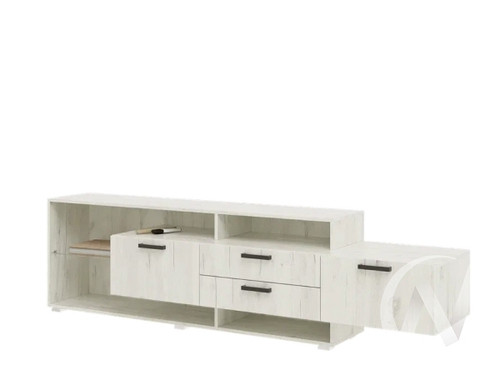 Тумба ТВ Гостиная Алтея (дуб крафт белый)