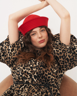 Платье с жабо и рукавами фонариками "Тот самый Лео - звезда карнавала"