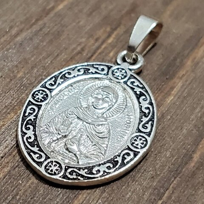 Нательная именная икона святая Иоанна (Яна, Жанна) с серебрением