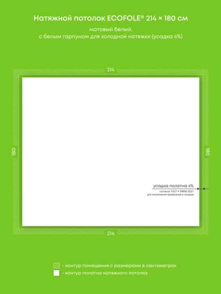 Натяжные потолки 3.9 м2, 4.3 м2
